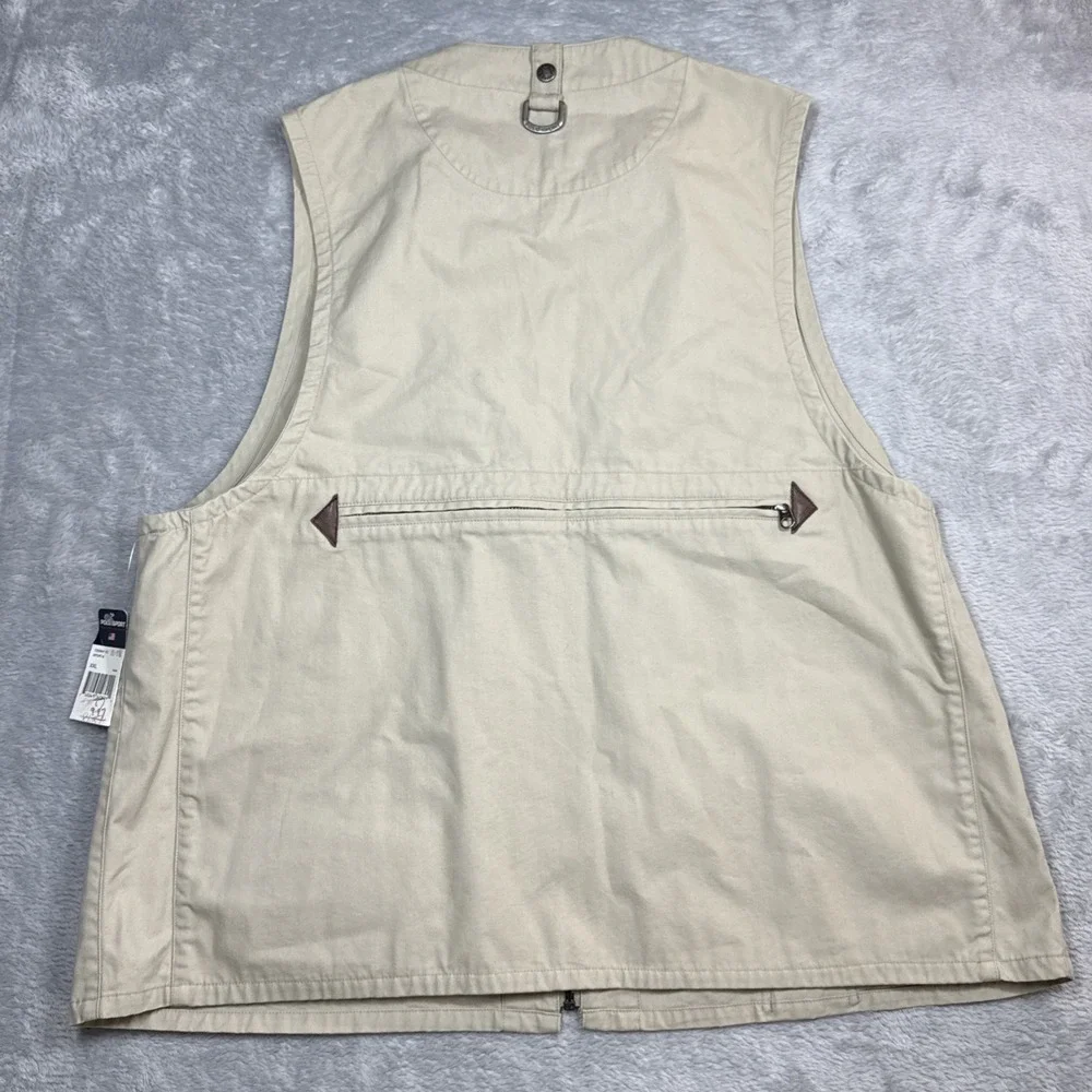 Vintage Polo Sport Sportsman Vest Men XXL Tan Utility Fishing